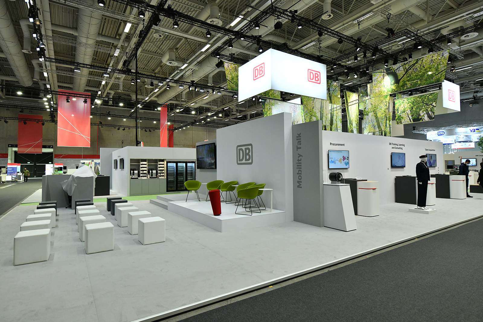 The DB exhibition stand at InnoTrans 2022 (side view)