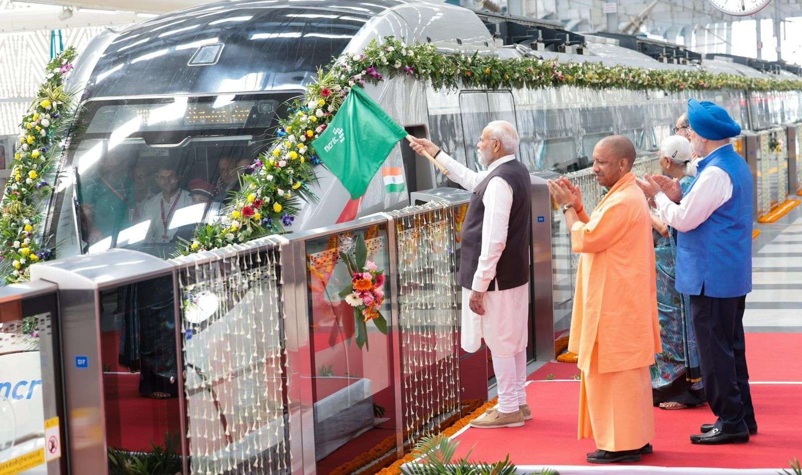 Regional Rapid Transit System Modi flagging off the inaugural train