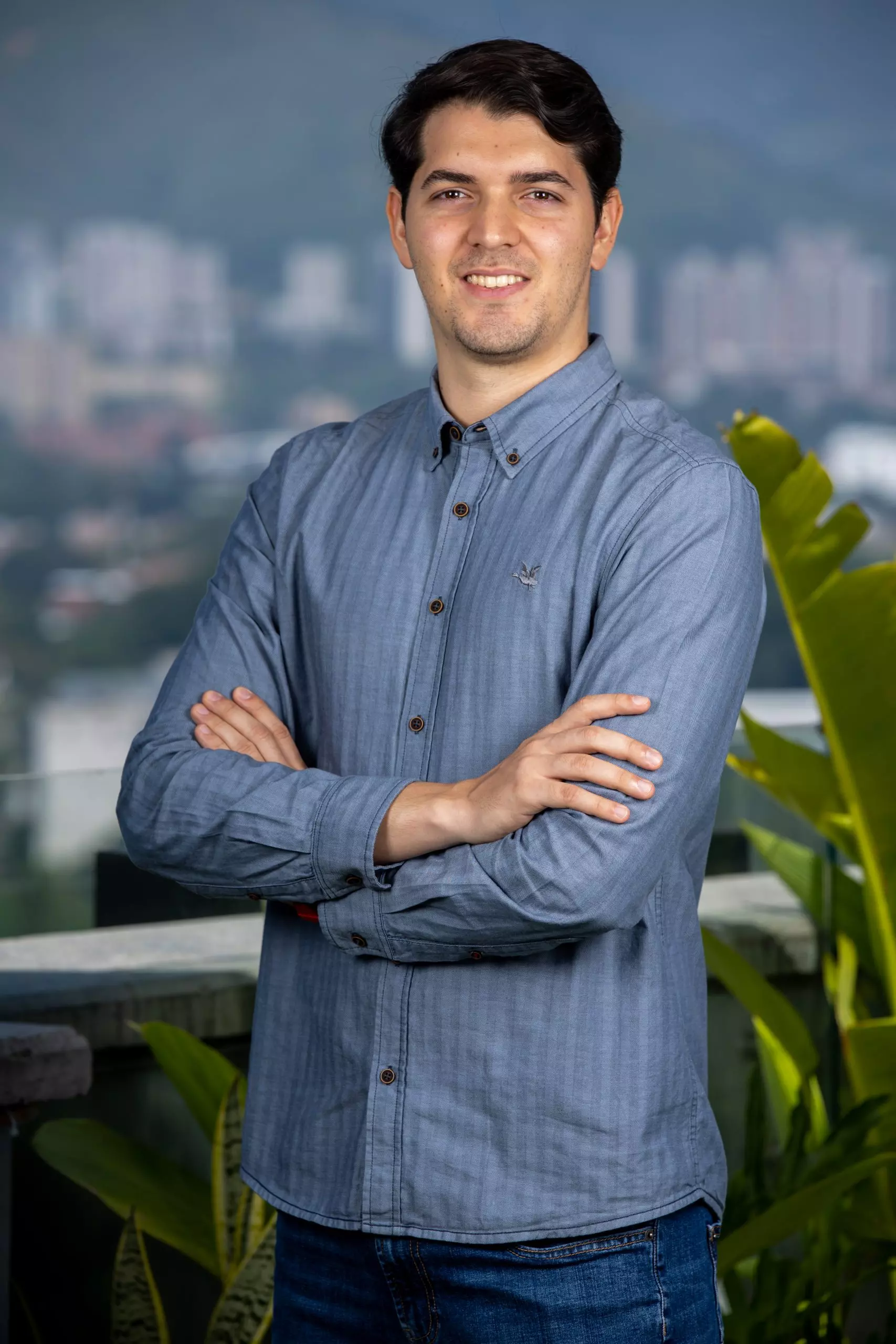 Juan David Casas on a balcony