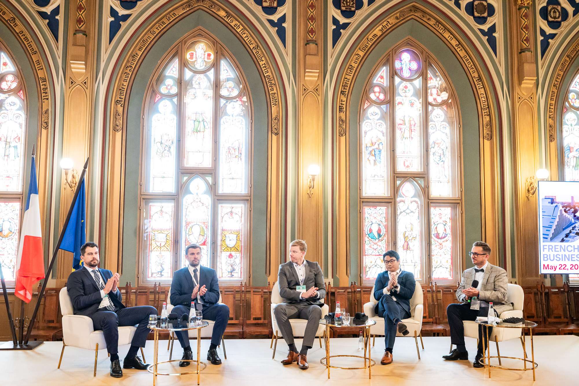 Panel talks at French-Latvian Business Forum in Riga, Latvia