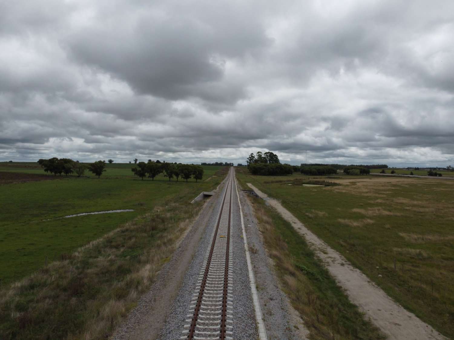 Dual study abroad - Drone image of section of track in Uruguay