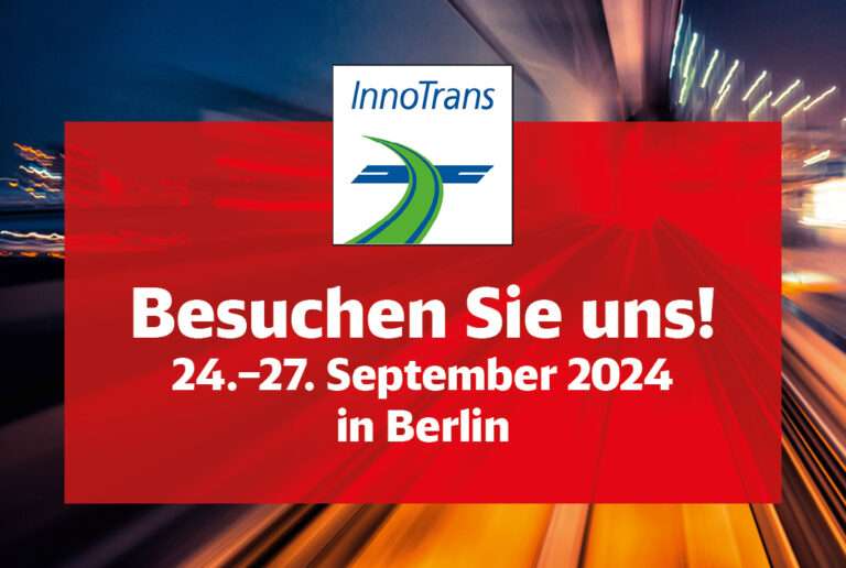 Ankündigung zur Teilnahme der DB E&C an der InnoTrans 2024 als Webbanner